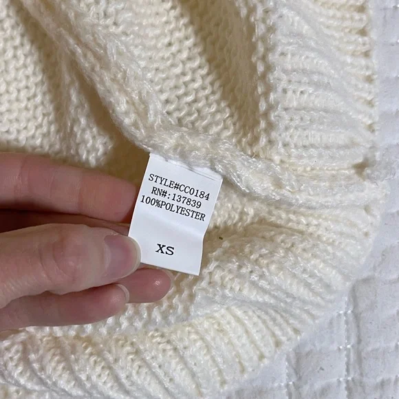 NWT Floral Embroidered Cardigan | Cream and Purple - Picture 12 of 12